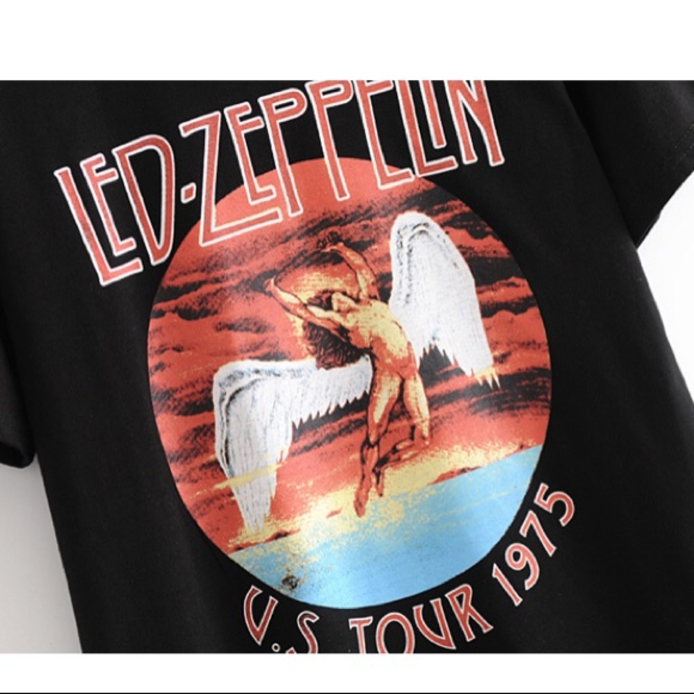 SOLD OUT Vintage Led Zeppelin Black Short Sleeve T-Shirt - Picture 5 of 5